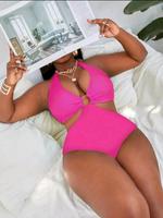Sexy Curvy Pink Cut Out Badeanzug Bikini Body XL Düsseldorf - Hafen Vorschau