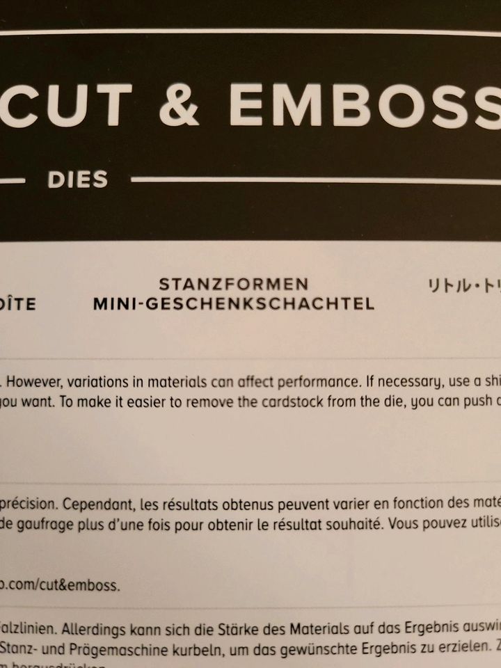 Stampin up Stampin cut Emboss Mini Geschenkschachtel in Wilnsdorf