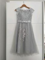 Damen cocktail kleid grau spitze tüll neu XXS 32 silber ballkleid Hessen - Heusenstamm Vorschau