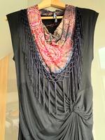 Desigual Kleid schwarz mit Fransen M 38 Bayern - Großwallstadt Vorschau