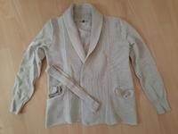 leichte Strickjacke Mango creme Damen Schalkragen Bindegürtel Baden-Württemberg - Karlsruhe Vorschau