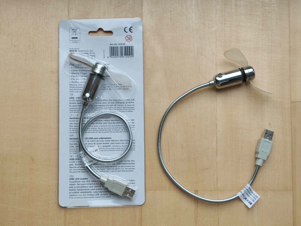 USB-LED-Ventilator - 2 Stück verfügbar, davon 1 mit OVP in Baden-Baden