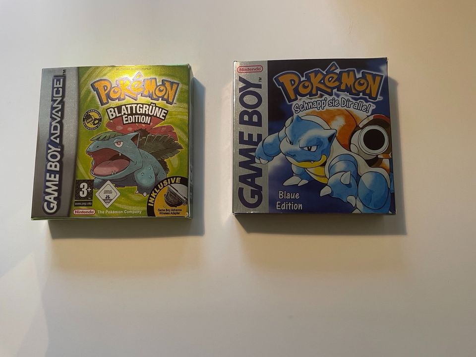 Gameboy advance Blattgrün und Pokémon Blaue Edition in Centrum