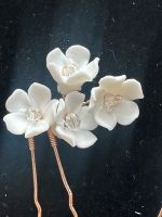Haarschmuck Braut Porzellanblumen Gold weiß Süd - Niederrad Vorschau