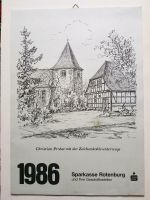 Kunstkalender 1986 Rotenburg Kohlezeichnungen v. Christian Probst Vahr - Neue Vahr Nord Vorschau