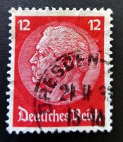 Briefmarke Deutsches Reich 12 Pfennig - Hindenburg - gestempelt Baden-Württemberg - Oberstenfeld Vorschau