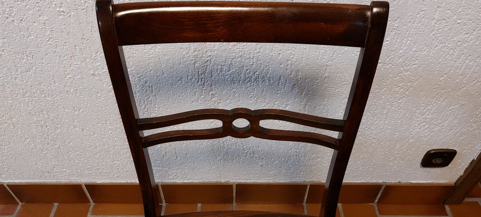 Mahagoni Esszimmer Tischgruppe Tisch 4 Stühle antik Holz in Urmitz