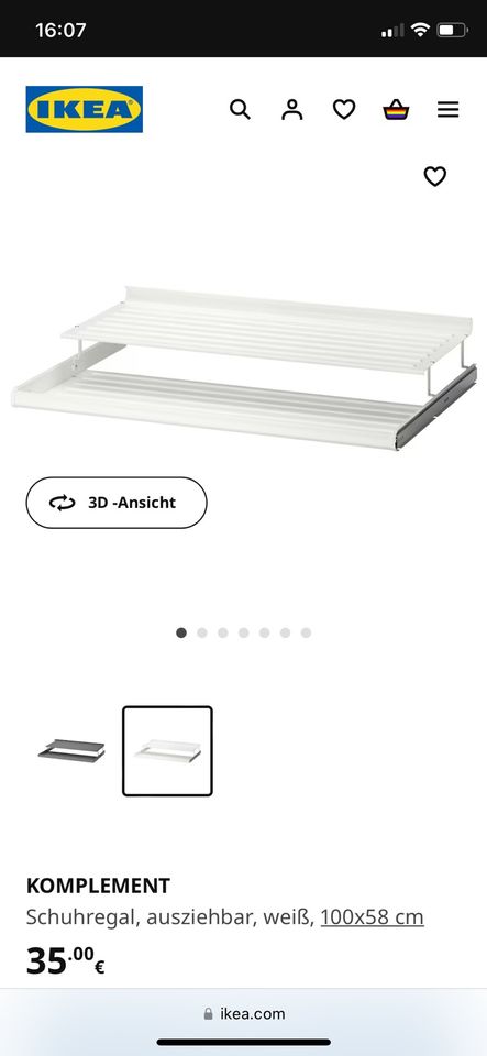 2x IKEA Komplement Schuhregal 100x58 für PAX Schränke in Nordenholz