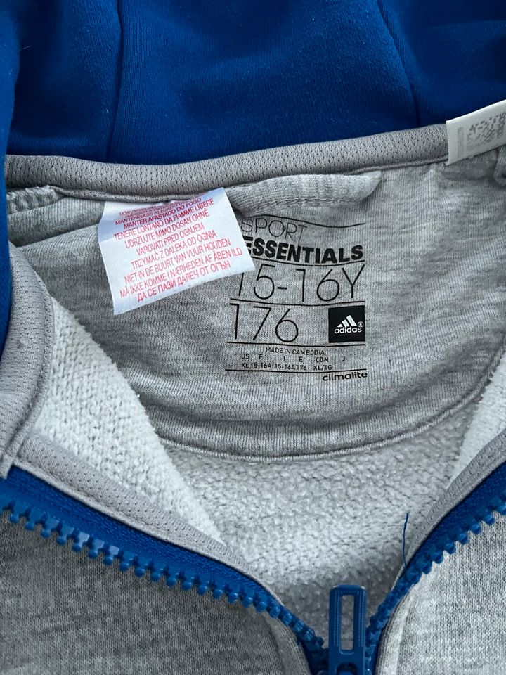 Adidas Jungen Sweatshirt Jacke , Kapuzenjacke, 176/182 in Herborn