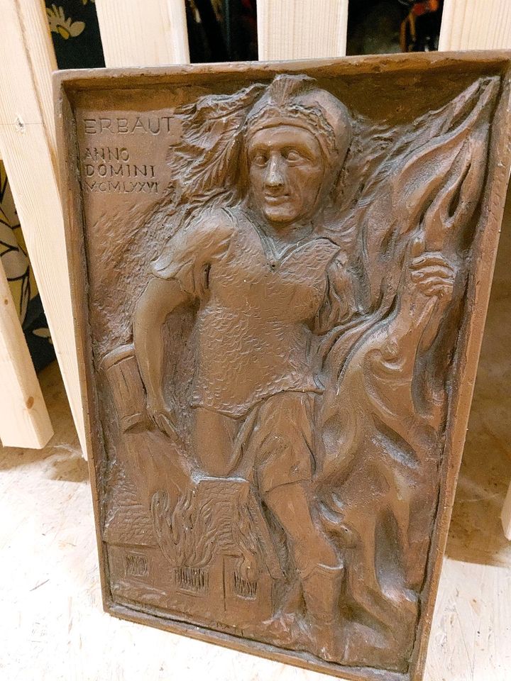 Schönes Altes Original Porzellan Keramik Bronze Bild in Dresden