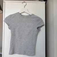 Top,Tshirt,hellgrau,grau,Bershka,Scandi,S,34,36,Kleidung,Shirt Leipzig - Eutritzsch Vorschau