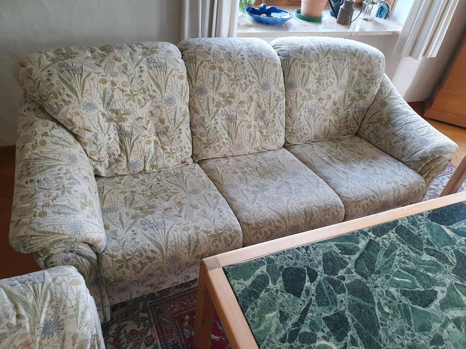 hochwertige Couchgarnitur Sessel Sofa komplett in Murnau am Staffelsee