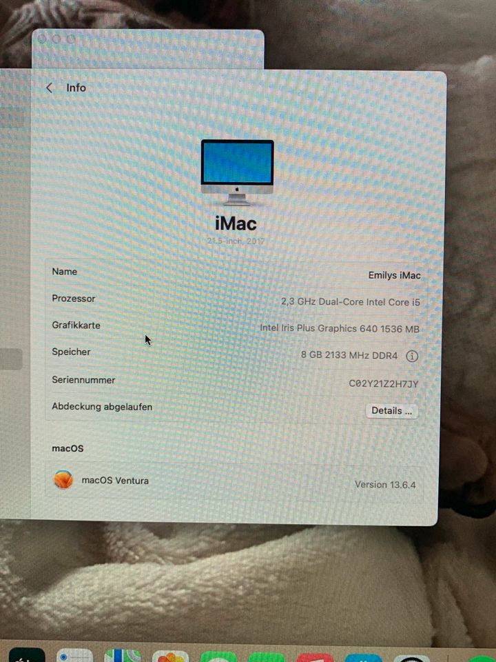 IMac 21,5 Zoll 8GB 2017 in Erfurt