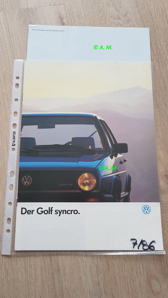 VW Golf 2 MK2 GT Special Chrom Country Syncro Prospekt Katalog in Ennigerloh