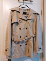 Letzte Chance! Tchibo Trenchcoat Jacke Gr. 42 beige mit Kapuze Mitte - Wedding Vorschau