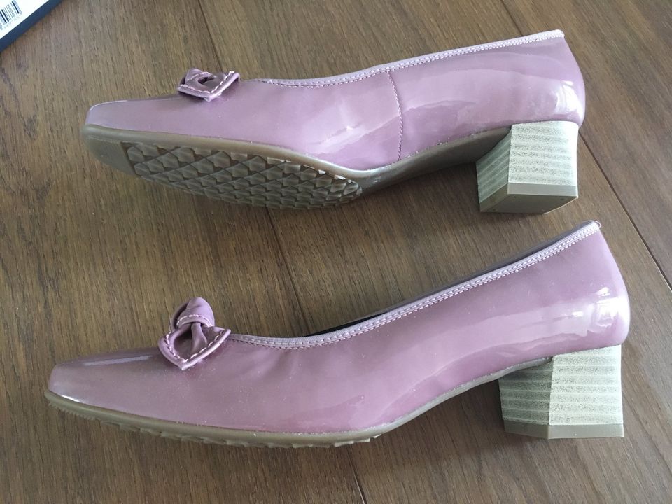 VIA MILANO Pumps Echtleder Gr. 37 Absatzschuhe 4 cm hochglanz QVC in Krefeld