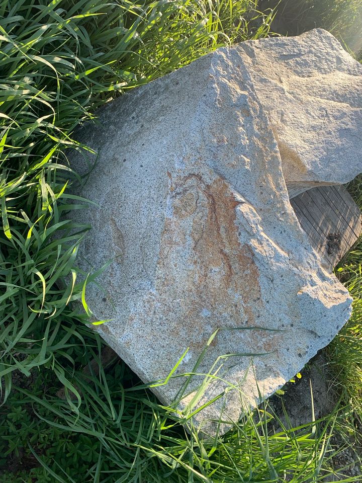 3x Findling Granit gelb grau GaLa Naturstein Deko in Elsendorf