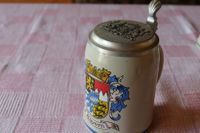 Tönener Bierkrug mit Zinndeckel 1/2 Liter Bayern - Kößlarn Vorschau