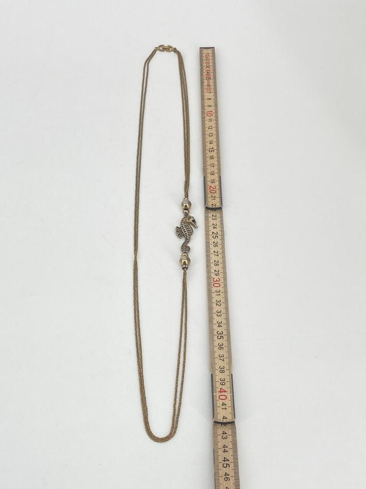 * CHRISTIAN DIOR HALSKETTE KETTE SEEPFERDCHEN VINTAGE VERGOLDET in Berlin