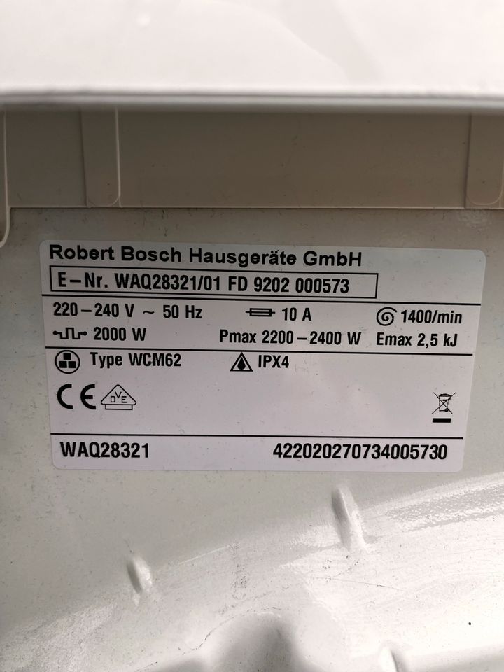 Bosch Waschmaschine Avantixx 7 in Burgwedel