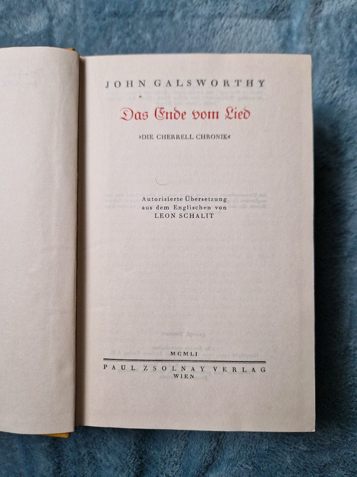 3 Bücher John Galworthy Forsyte Saga, Das Ende v. Lied, Mod.Komö. in Pirmasens