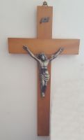 Holzkreuz, Vintage Kruzifix Inri, Jesus Christus auf Kreuz 1971 Nordrhein-Westfalen - Hünxe Vorschau