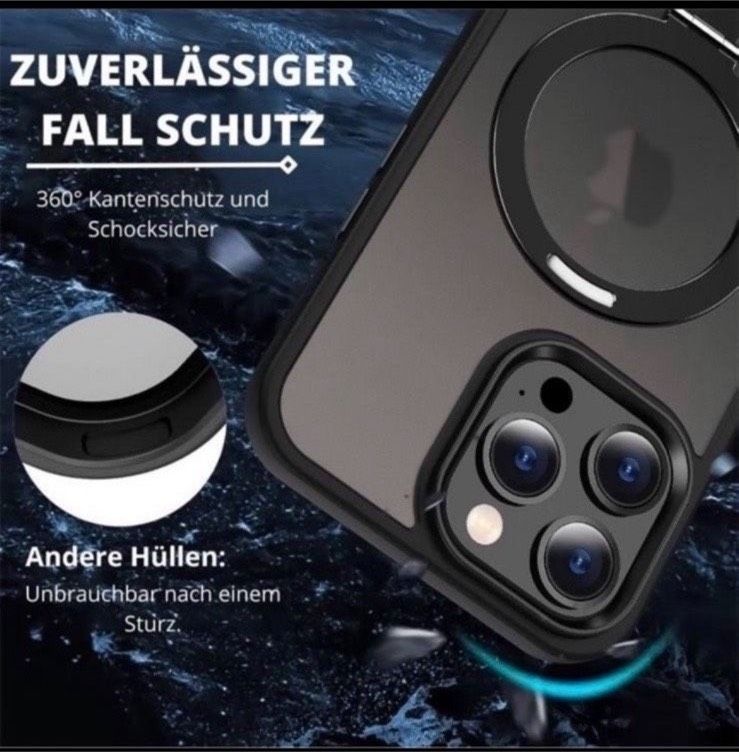 iPhone 15 pro Case Top Schutz Aufstellring sowie MagSafe in Düsseldorf