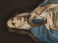 ANTIK Frankreich Bild Madonna Maria Heiligenbild Lithographie alt Hessen - Groß-Gerau Vorschau
