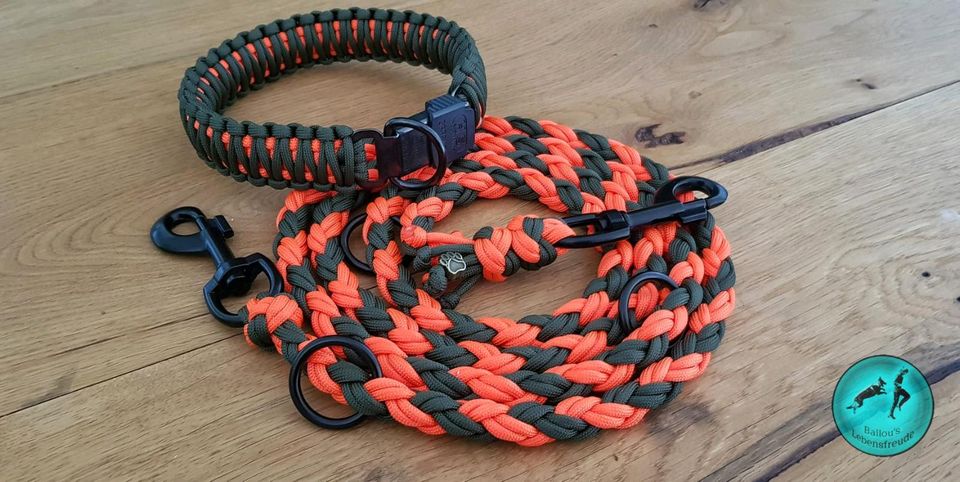 Hundeleinen Weihnachtsgeschenk Leine Schleppleine Paracord in Otzberg