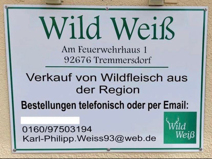 Wildfleisch aus der Region ! in Speinshart