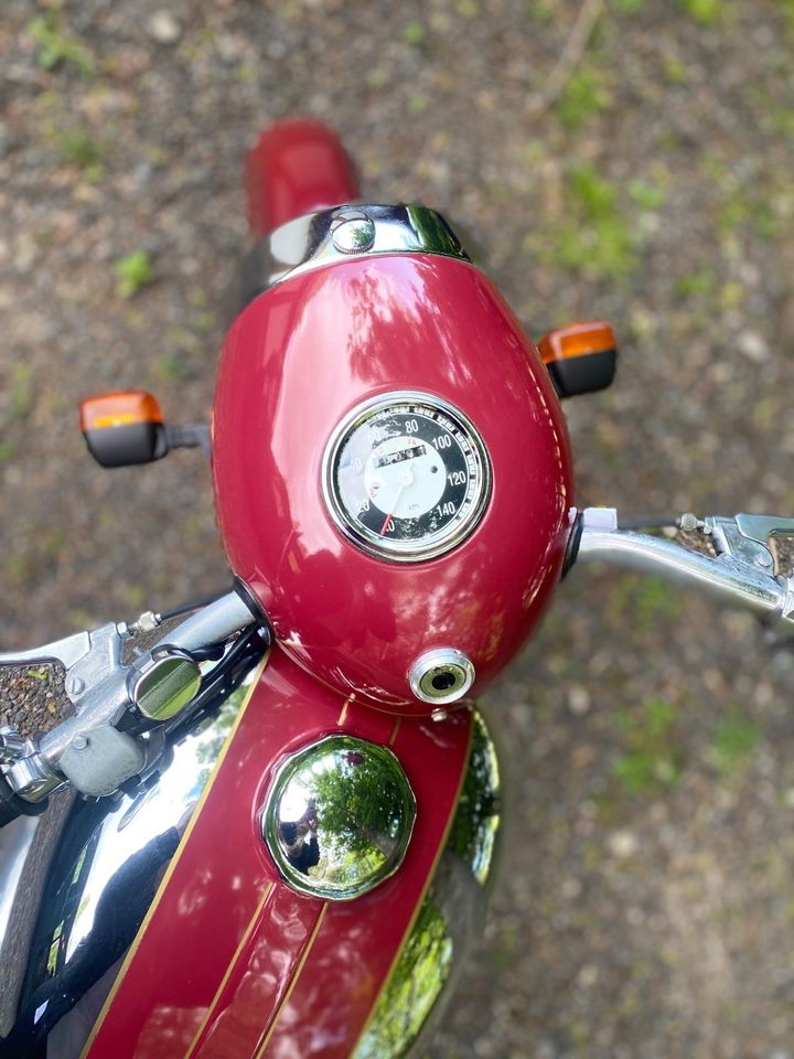 Oldtimer - Motorrad „Jawa 354/06“, restauriert, von 1963 in Beidendorf