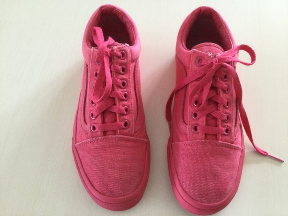 Vans pink canvas cheap