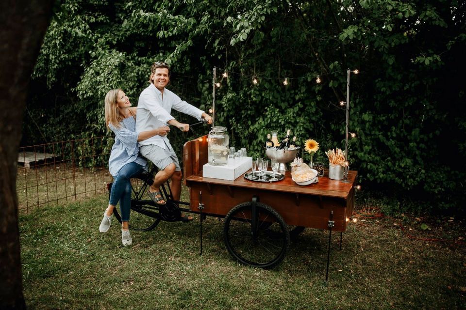 Prosecco Rad Hochzeit Sektempfang Trauung mieten in Sommerhausen Main