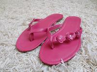 Flip Flops in pink/magenta mit Blumen/Blütenapplikation von Lidl Hessen - Großenlüder Vorschau