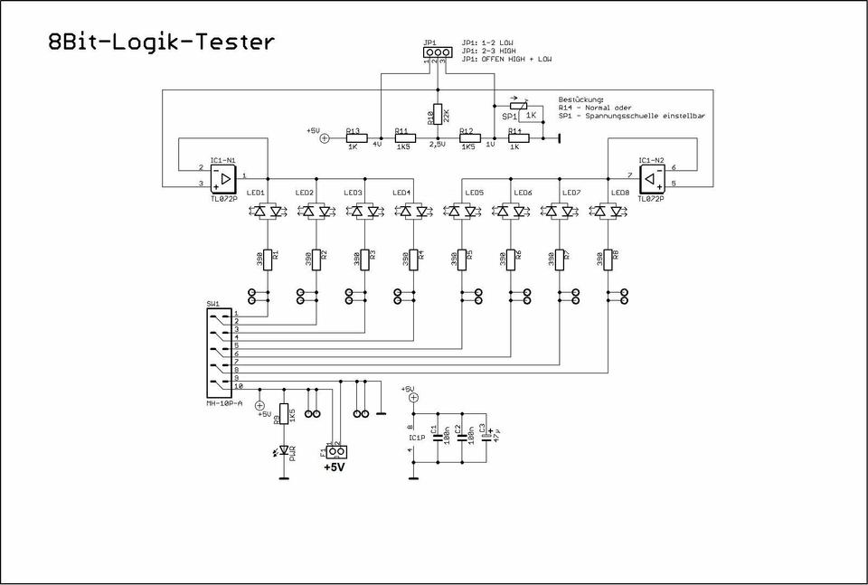 Logiktester 8Bit TTL - Entwicklungshelfer Arduino in Berlin