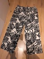 H&M ❤️ Weite Hose Leinen schwarz weiß Blätter Muster XL-XXL Nordrhein-Westfalen - Tönisvorst Vorschau