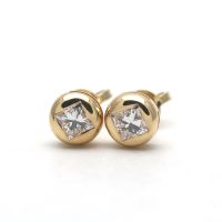 Ohrringe 750 Gold 18 Karat Princess 0,50 CT LR/G Ohrstecker Nordrhein-Westfalen - Gelsenkirchen Vorschau