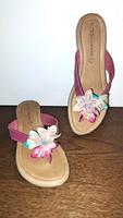 Tolle Tamaris Zehentrenner Pantoletten FlipFlops pink Leder Gr 38 Nordrhein-Westfalen - Erkelenz Vorschau
