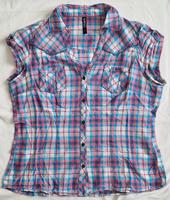 Gr XL Bluse Shirt Hemd T-Shirt blau rosa kariert kurzarm Berlin - Marzahn Vorschau