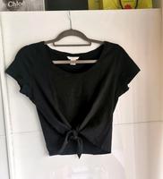 H&M cropped T-Shirt Shirt zum binden Schnürung bauchfrei schwarz Bayern - Hersbruck Vorschau
