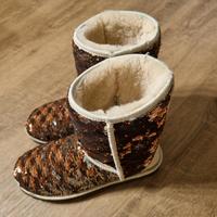 UGG Pailletten Boots Silber braun UGGS Bayern - Oettingen in Bayern Vorschau