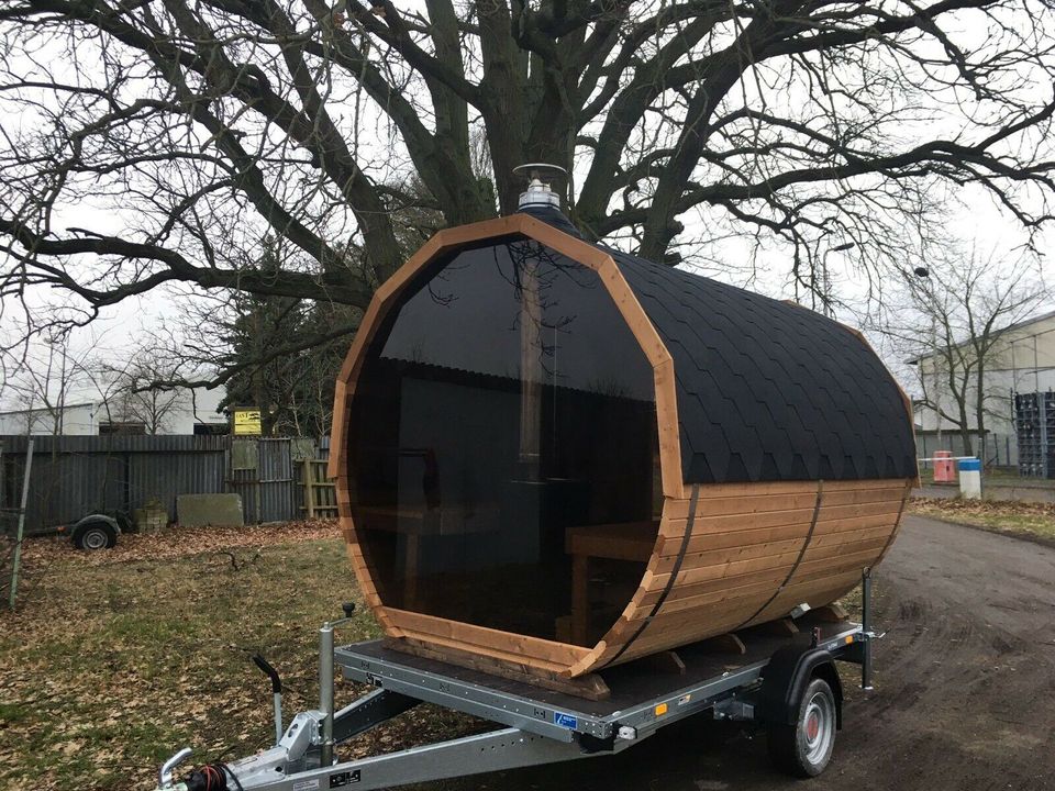 Vollglas Panorama Sauna aus Thermoholz 42mm sofort verfügbar in Wandlitz