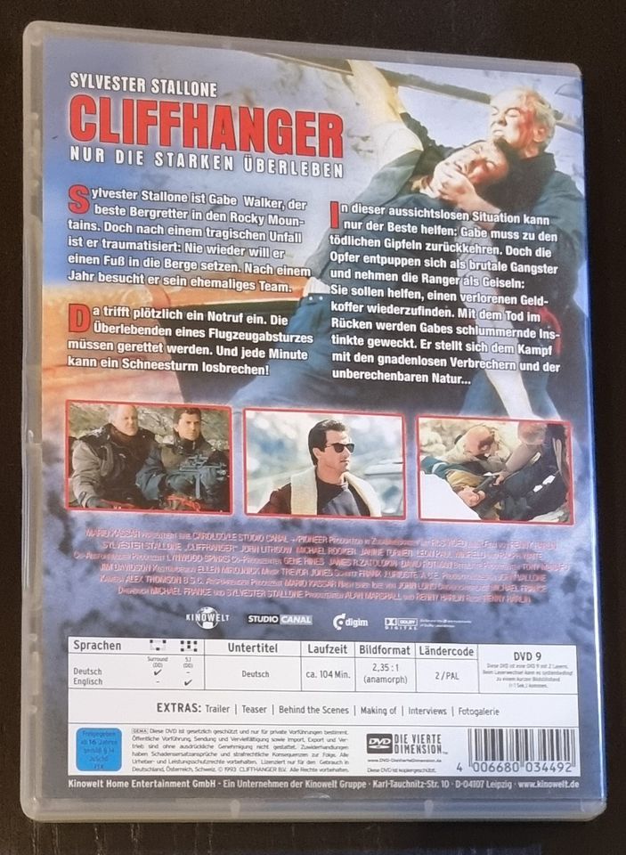 Cliffhanger - Nur die Starken überleben - DVD Renny Harlin, FSK16 in Blender