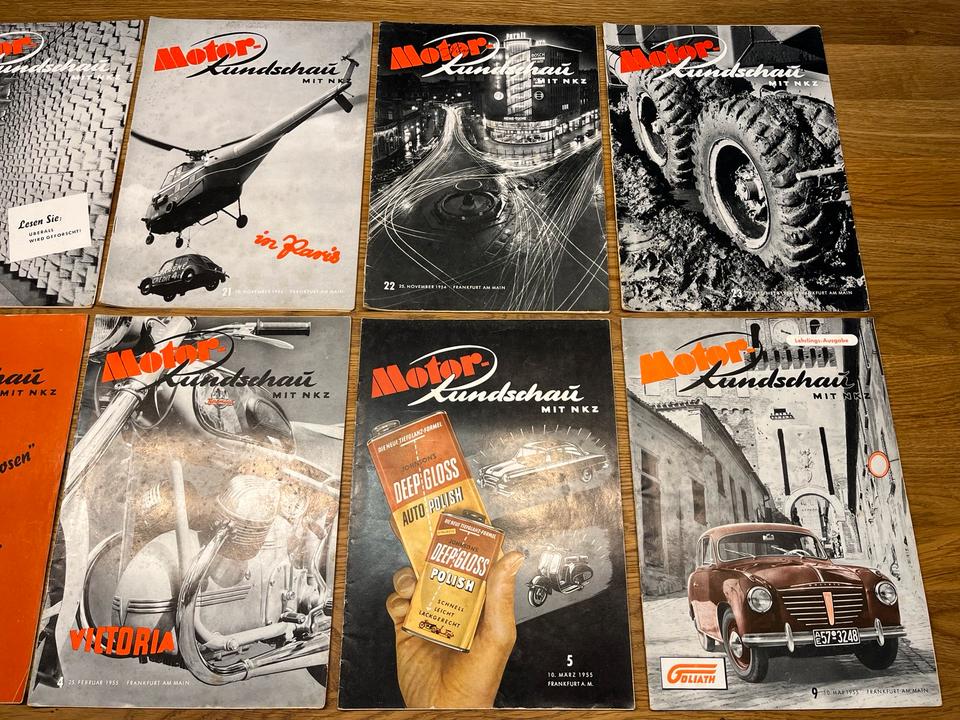 21x Motor Rundschau Zeitschriften Hefte | Konvolut v. 1952 - 1955 in Marktoberdorf