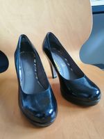 Tamaris High Heels in 38, glänzend schwarz, echtes Leder Frankfurt am Main - Bockenheim Vorschau