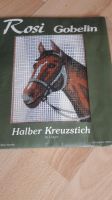 Halber Kreuzstich  10 x 13cm Pferdekopf Original verpackt Hessen - Wöllstadt Vorschau