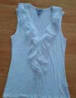 H&M Damen Bluse Top Shirt Ärmellos  Rüsche Gr. S Weiß Niedersachsen - Celle Vorschau