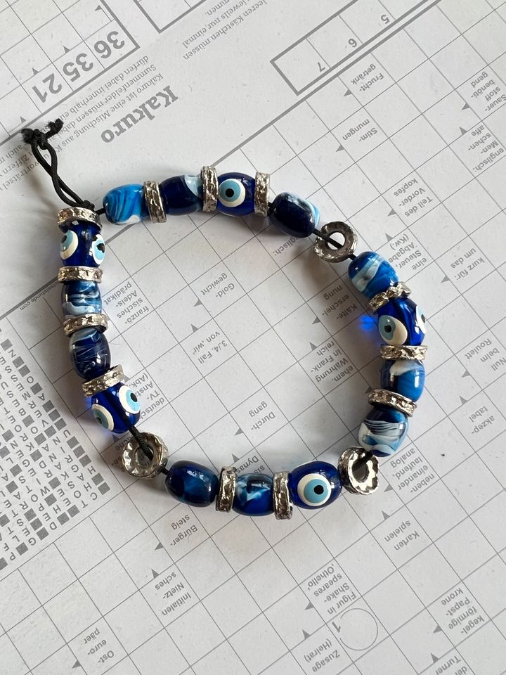 Armband Nazar, blaues Auge in Dossenheim