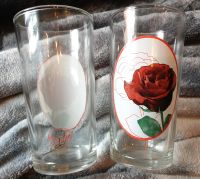 2x Glas groß Rosen Motiv Hessen - Münzenberg Vorschau