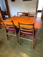 Esszimmer-Tisch mit Stühlen, Dänisches Design, 70er, Kirsche Niedersachsen - Wunstorf Vorschau
